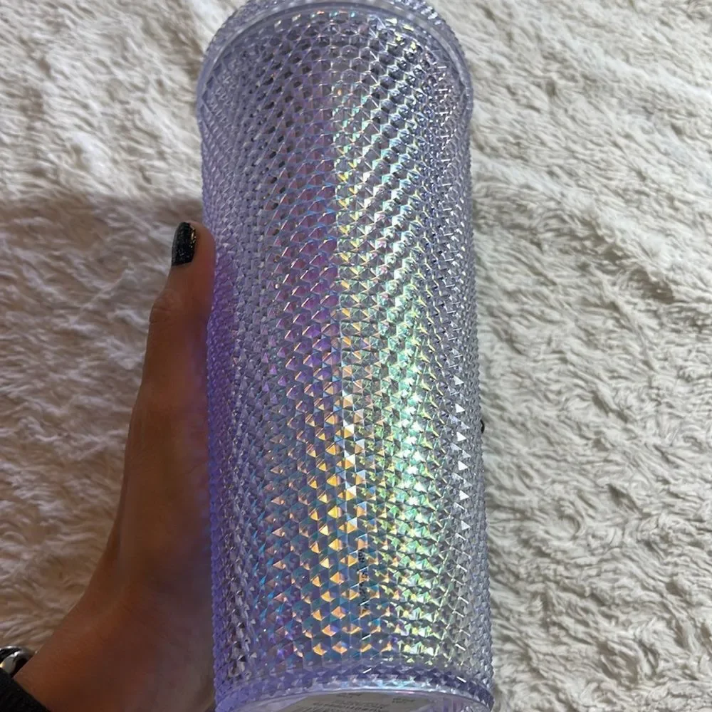 Starbucks 2019 holiday silver iridescent 24 ounce tumbler NEW